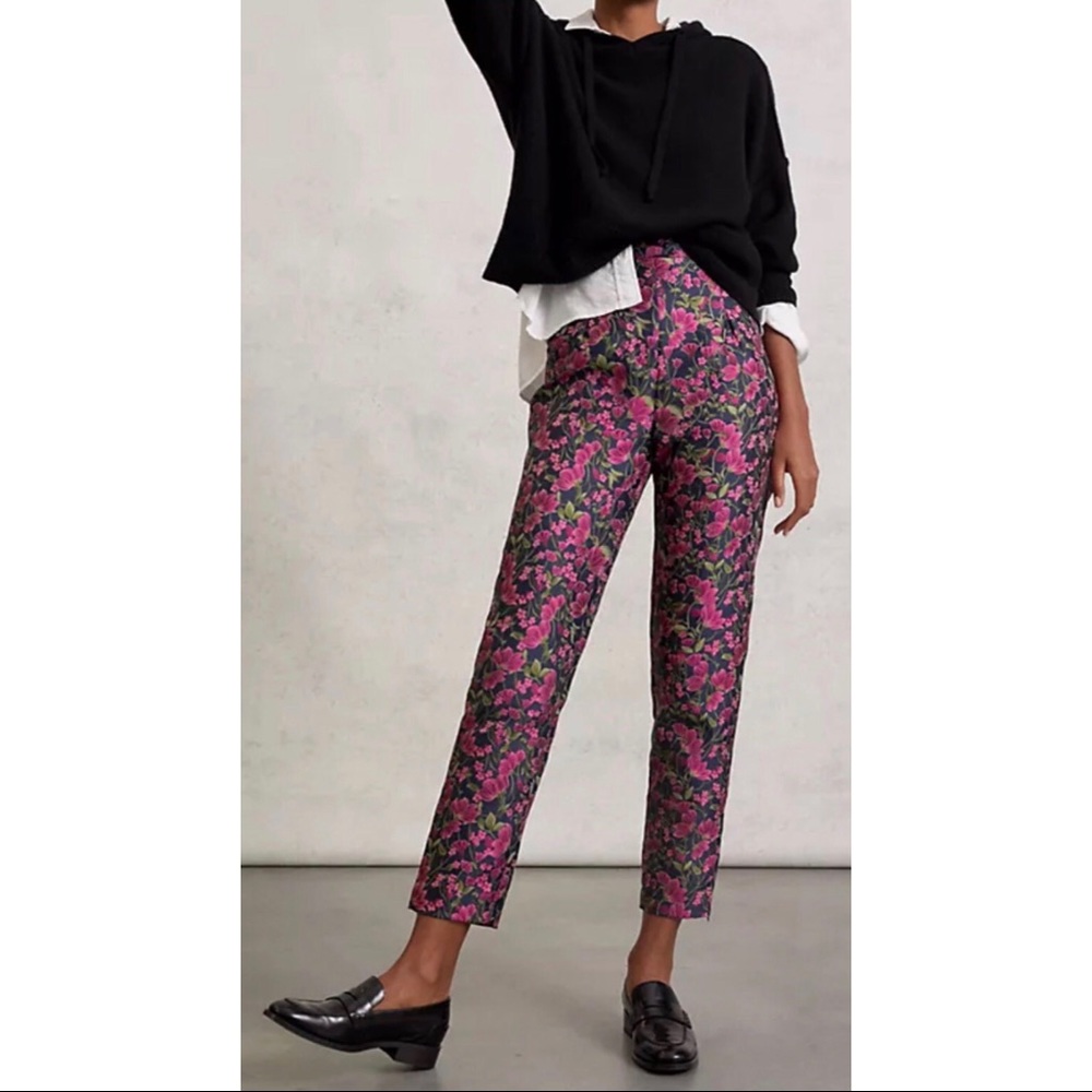Straight Jacquard Trousers